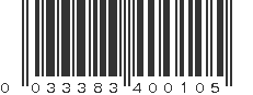 UPC 033383400105