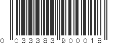 UPC 033383900018