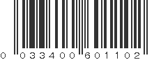 UPC 033400601102