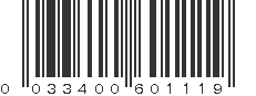 UPC 033400601119