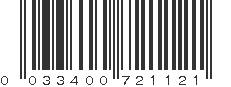 UPC 033400721121