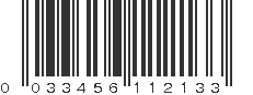 UPC 033456112133