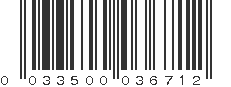 UPC 033500036712