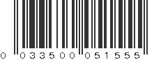 UPC 033500051555