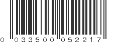 UPC 033500052217