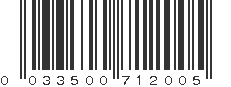 UPC 033500712005