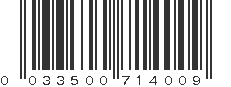 UPC 033500714009