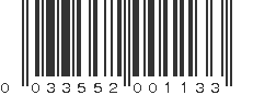 UPC 033552001133