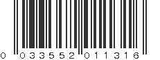 UPC 033552011316