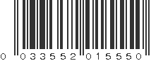 UPC 033552015550