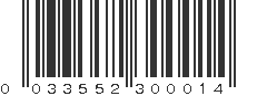 UPC 033552300014