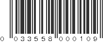 UPC 033558000109