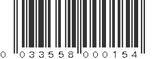 UPC 033558000154