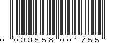 UPC 033558001755