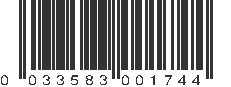 UPC 033583001744