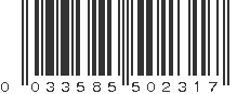 UPC 033585502317