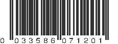 UPC 033586071201