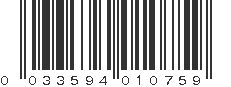 UPC 033594010759