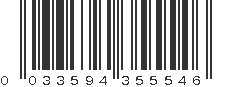 UPC 033594355546