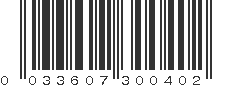 UPC 033607300402