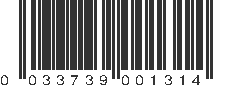 UPC 033739001314