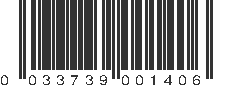 UPC 033739001406