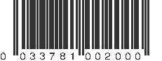 UPC 033781002000