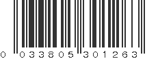 UPC 033805301263