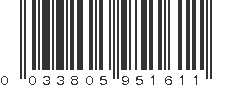 UPC 033805951611