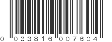 UPC 033816007604