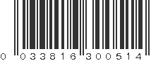 UPC 033816300514