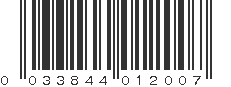 UPC 033844012007