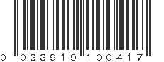 UPC 033919100417