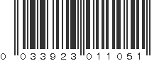 UPC 033923011051