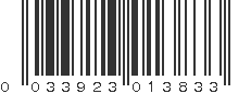 UPC 033923013833