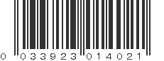 UPC 033923014021