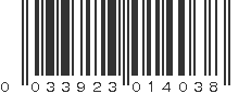 UPC 033923014038