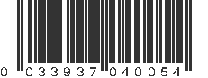 UPC 033937040054