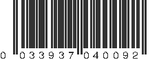 UPC 033937040092