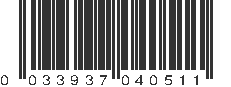 UPC 033937040511