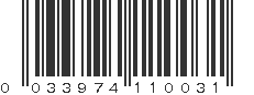 UPC 033974110031