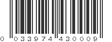 UPC 033974430009