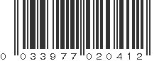 UPC 033977020412