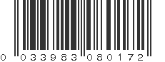 UPC 033983080172