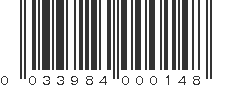 UPC 033984000148