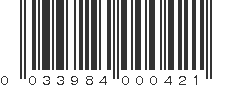 UPC 033984000421