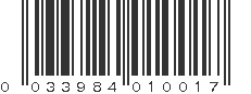 UPC 033984010017