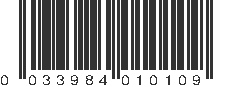 UPC 033984010109