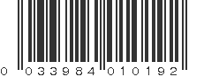 UPC 033984010192