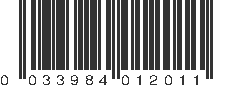 UPC 033984012011